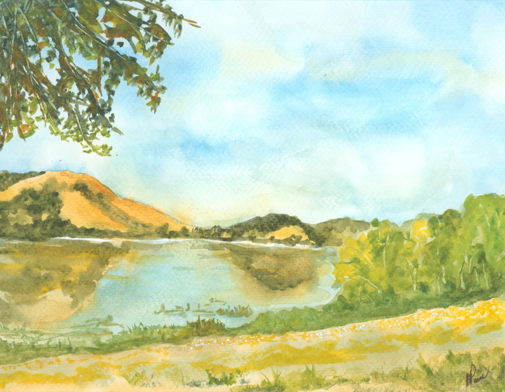 Watercolor on paper by Nikki Paris