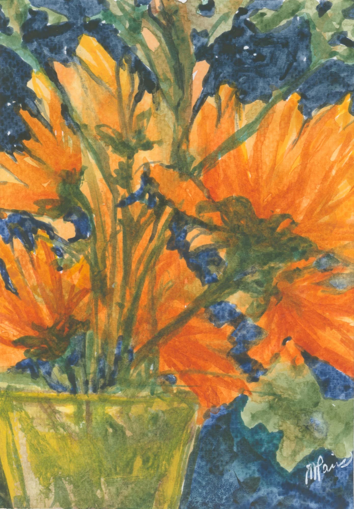 Watercolor on paper by Nikki Paris