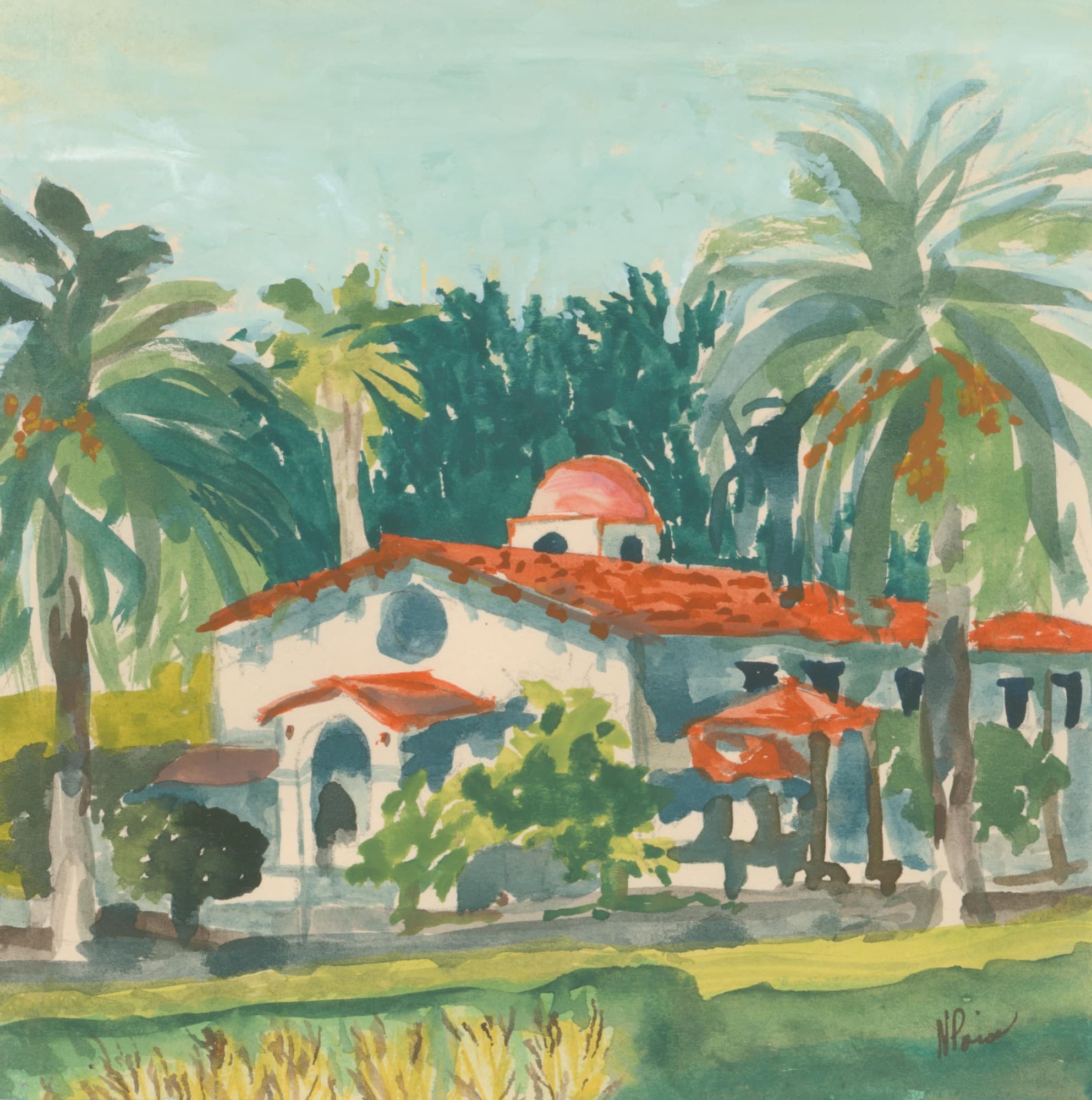 Watercolor on paper by Nikki Paris